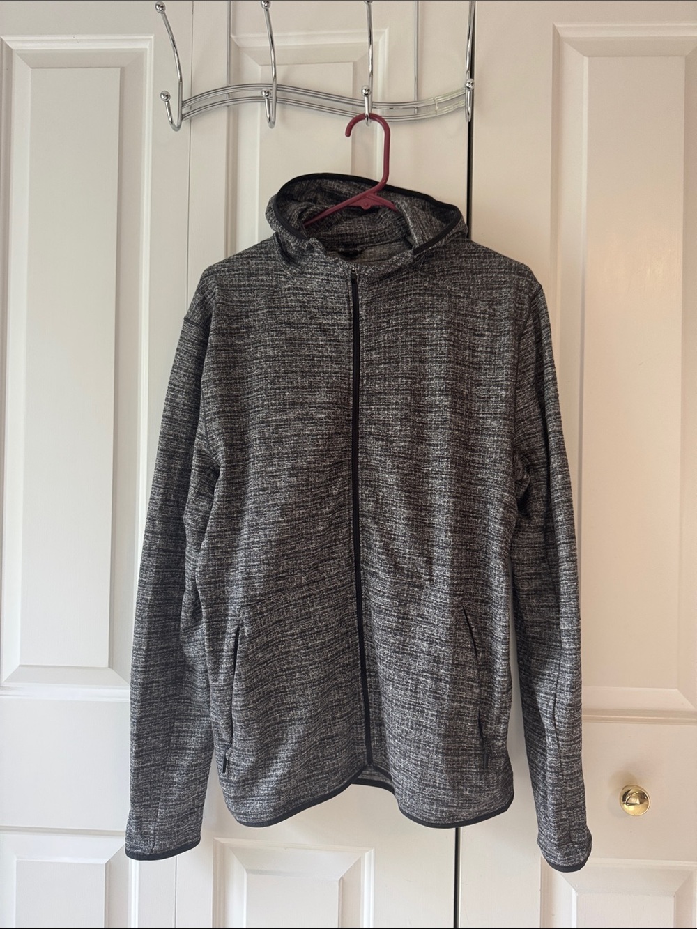 lululemon athletica Men's Heathered Gray Full-Zip Performance Jacket